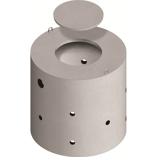 Regard de puit filtrant et cylindrique avec tampon et oreilles de levage - diamètre 1100 MM - hauteur 1080 MM