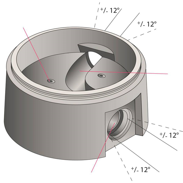 Fond regard EU PRO Ø1000 - Entrée 0° (Passage direct) pour 160 PVC/150 FTE - NF