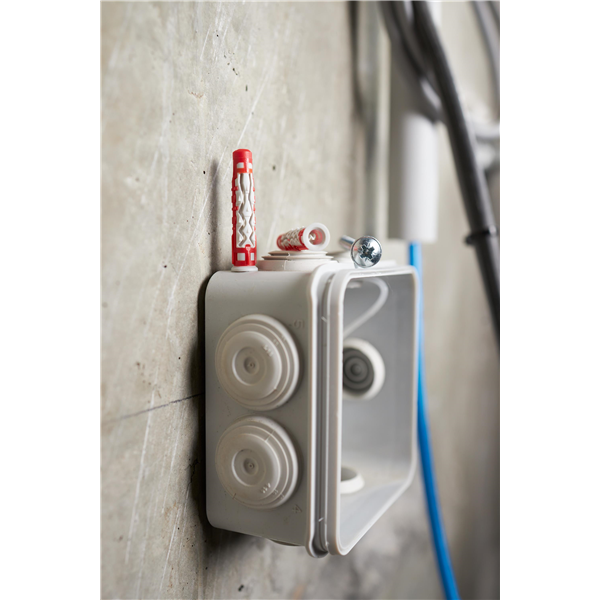 Cheville bi-matière universelle avec vis tête plate - Colortech - 6,0 MM x 35,0 MM - 250 pièces