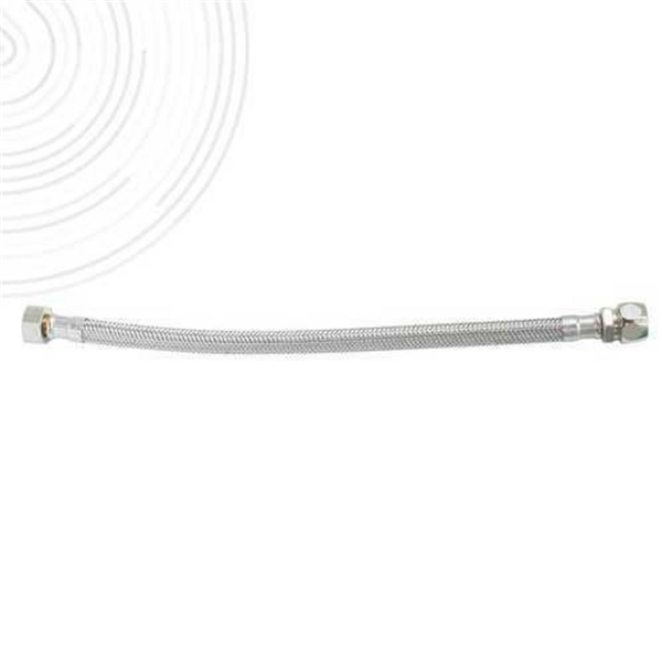Flexible sanitaire - Raccord bicone tube cuivre Ø10 - Femelle 3/8" L: 300mm DN8