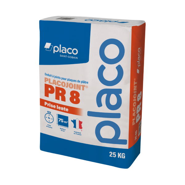 Enduit à joint à prise lente Placojoint® PR 8 - Temps de prise 8h - Blanc - Sac de 25 kg