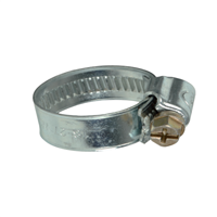 Collier serrage acier galvanisé bande pleine - Diamètre 14 à 24 mm - Largeur 8 mm - Lot de 12