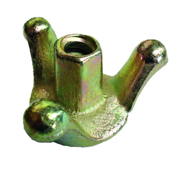 Écrou de coffrage en acier forgé - 3 ailettes base 65 mm - pour tige ø 17 mm