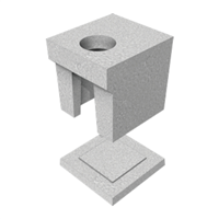 DALLE TABERNACLE 37X37 EP4 A/TROU