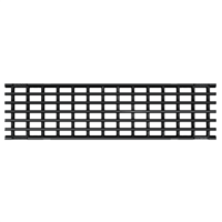 Grille caniveau fonte à barreaux longitudinaux maille 29/14 mm PMR C250 - pour caniveau BIRCOslim DN 150 - Longueur 500 mm