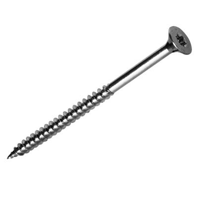 Vis bois et agglo en acier zingué tête fraisée empreinte Torx - 5,0 MM x 80,0 MM/48,0 MM - Boîte de 200