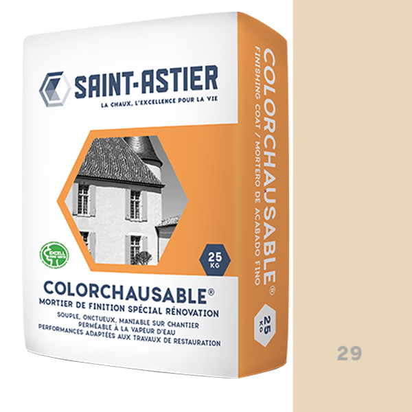 Mortier de finition spécial rénovation Colorchausable Saint-Astier - Teinte 29 - sac de 25,0 KG