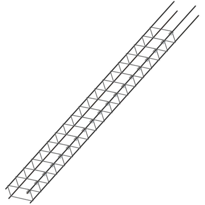 Armature de chaînage vertical en acier - zone sismique 3 - avec 4 fils de 10 MM - 8 x 8 cm - Long. 6,00 ml