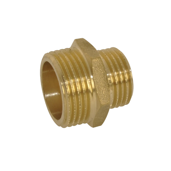 Raccord pour pompe à eau - mamelon réduit Mâle/Mâle 20/27 15x21 mm - Fitt - Laiton