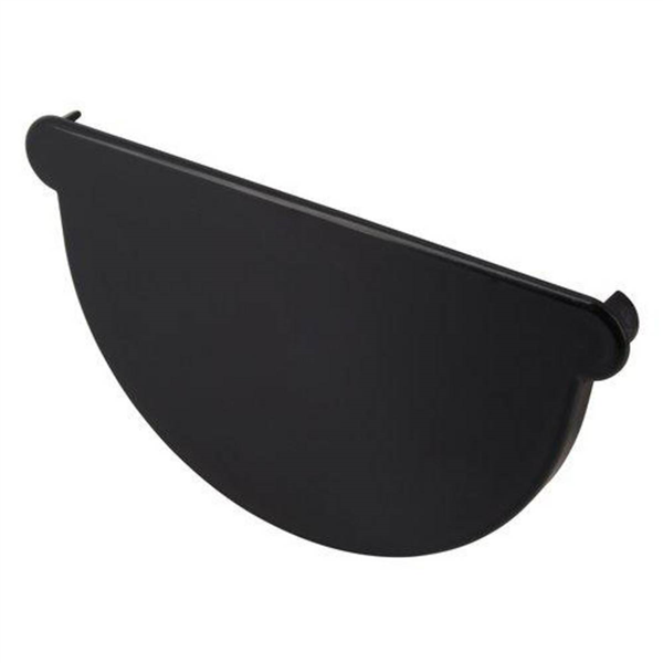 Fond de naissance Nicoll pour gouttière demi-ronde de 25 cm - Longueur 20 mm - Techtan - Noir