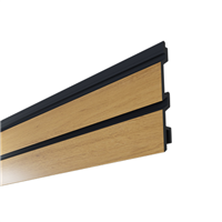 Bardage en PVC cellulaire imitation bois aspect claire-voie - Claircel Premium - Haut. 163,00 MM - Long. 4,00 M - Chêne Clair