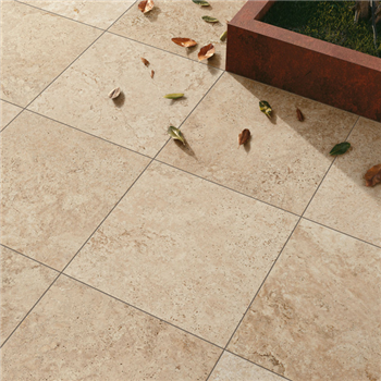 Carrelage sol extérieur forte épaisseur effet pierre TIBER- Light - 60 CMx60 CM ép.20 MM