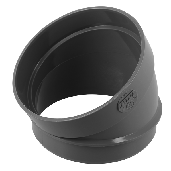 Secteur de coude PVC à coller angle 30° - Mâle/Femelle - diamètre 125 mm
