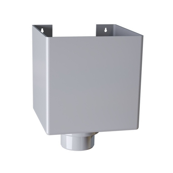 Boîte à eau contemporaine MEP BXC810 pour tuyau de descente d'eau pluviale de 80 ou 100 mm - PVC Gris