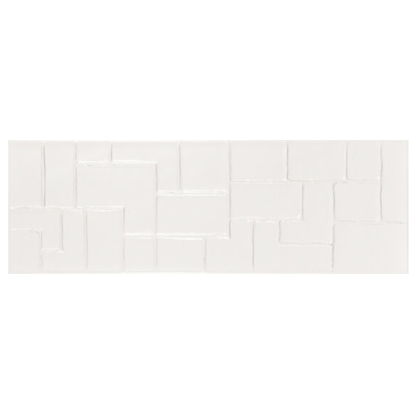 Faïence murale rectifiée pour cuisine et salle de bain - Stay - 20,0 CM x 60,0 CM - ép. 8,00 MM - décor Juk Blanc