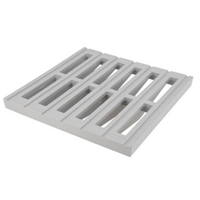 Grille pour collecte des eaux de ruissellement - Nicoll - Gris clair - 250 x 250 mm