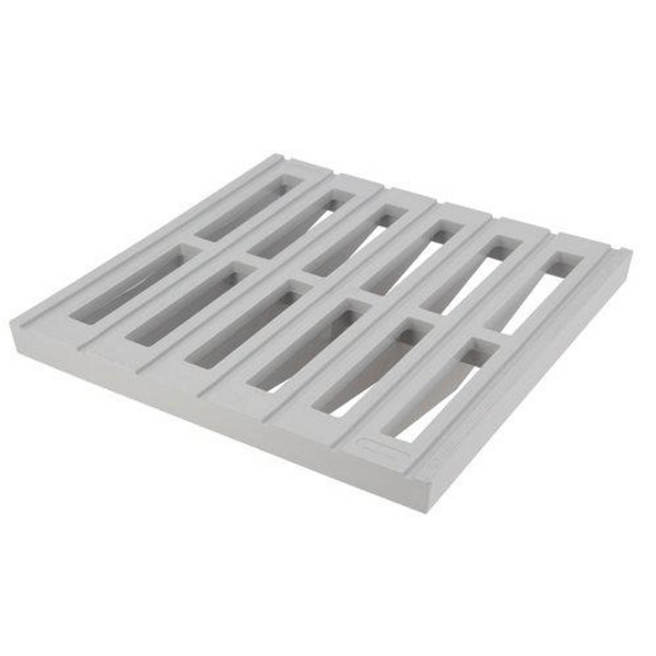 Grille pour collecte des eaux de ruissellement - Nicoll - Gris clair - 250 x 250 mm