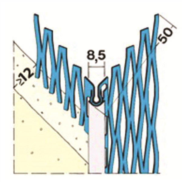 Profilé d'angle déployé 1046 beige long. 3,00 ml