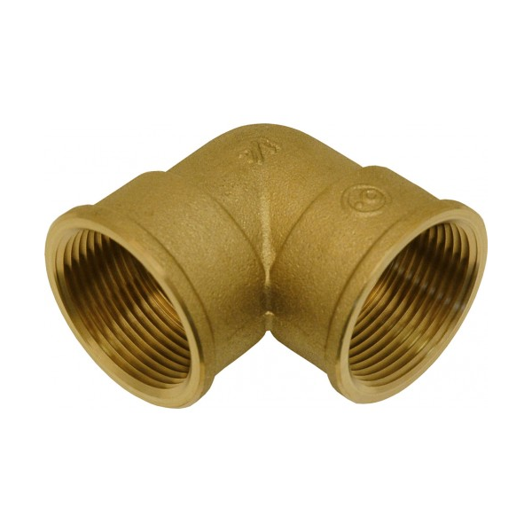 Coude 90° 15F x 21F - 1/2" laiton jaune - raccords à visser