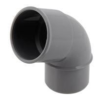 Coude PVC Nicoll - Angle 67°30 - À coller - Mâle-femelle - Diamètre Ø 40 mm - Gris