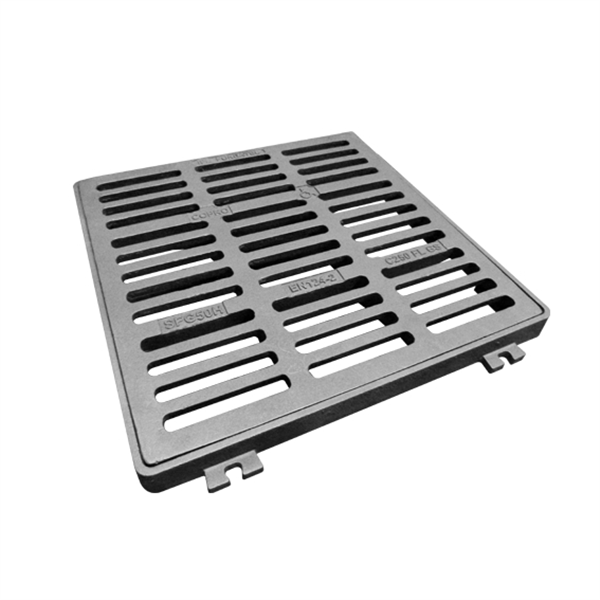 Grille plate PMR carrée avec cadre C250 SFG70