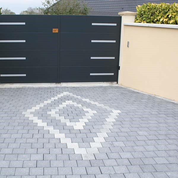 Pavé béton brut décoratif - Lavardin - Anthracite - 15 CM x 15 CM - Ép.60 MM