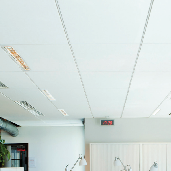 Dalle de plafond minérale - Armstrong Perla OP 1.00 Tegular 15/90 - blanc - 600 MM x 600 MM - ép. 20 MM