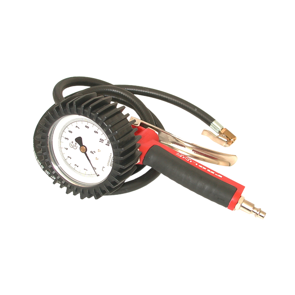 Pistolet de gonflage super avec manomètre de précision 0 - 10 bar diamètre 80 mm