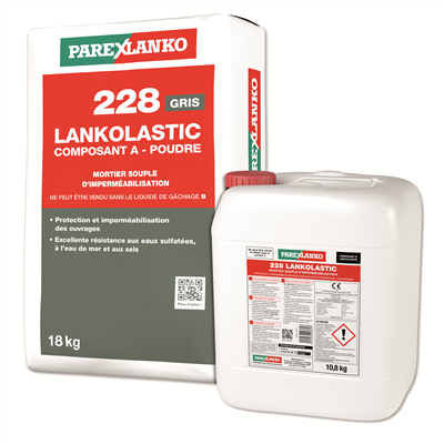 Mortier souple d'imperméabilisation - Lankolastic 228 - Kit de 28,8 KG