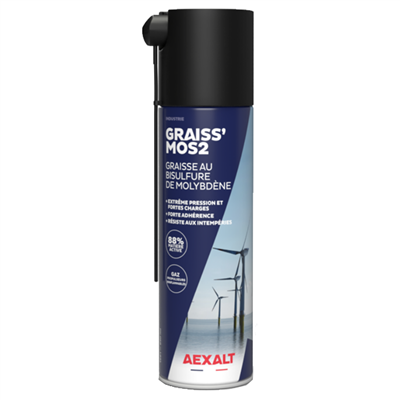 Graisse au bisulfure de molybdène - extrême pression et fortes charges - Graiss'MOS2 Aexalt - aérosol 650 ml