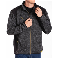 Sweat zippé à col montant Rica Lewis Richie - intérieur molletonné 100 % polyester - gris et noir - taille L