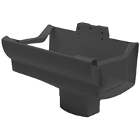 Naissance centrale Nicoll NAD381 pour gouttière LG38 et descente ovoïde de 105 x 76 mm - Techtan Anthracite