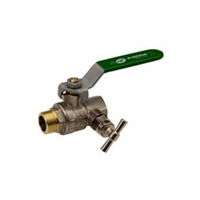 Vanne à sphère NF Mâle Femelle 1/2" A purge Passage intégral Poignée plate