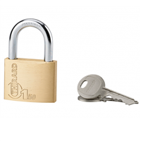 Cadenas type 1 corps laiton 40 mm grade 5 anse acier cémenté - 2 clés - Thirard