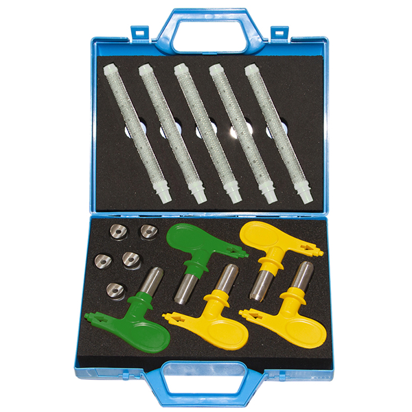 Buse Airless spéciale peinture extérieure pour machine à projeter - lot de 5 buses en mallette