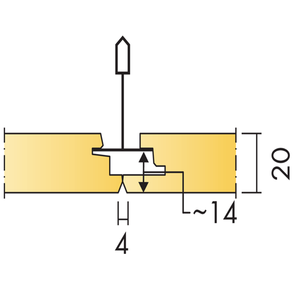 Dalle faux plafond acoustique à bords discret Ecophon Focus DS pour ossature T24 - 60,0 CM x 60,0 CM - ép. 20,00 MM - White frost