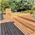 Lame de terrasse bois en Pin du Nord lisse - Classéo - Traité classe 4 marron - 145 MM x 27,00 MM - Longueur 3,60 M