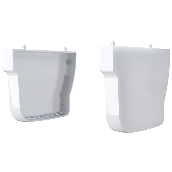 Fond de gouttière à coller droite/gauche MEP RVF pour gouttière La Réversible - PVC Blanc