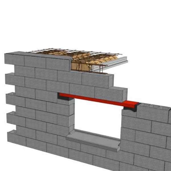Prélinteau en béton précontraint pour linteau d'ouverture - 14 CM x 6 CM - longueur 1,4 M