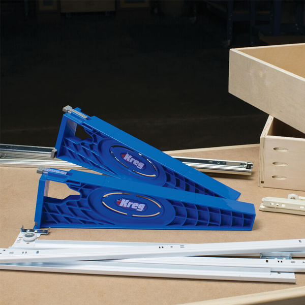 Gabarit de pose de glissière de tiroir Kreg KHI-SLIDE-INT - profondeur max 35,5 cm - lot de 2