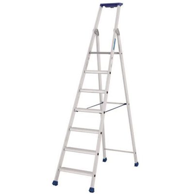 Escabeau marchepied 7 marches - Maxibat Tubesca - Hauteur accès 3,59 m - Aluminium