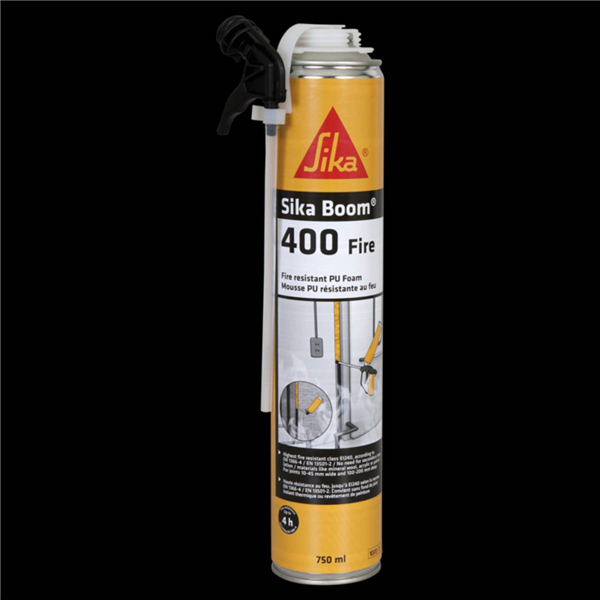Mousse polyuréthane expansive classée au feu E1240 - Sika Boom 400 Fire -  Aérosol 750 ml