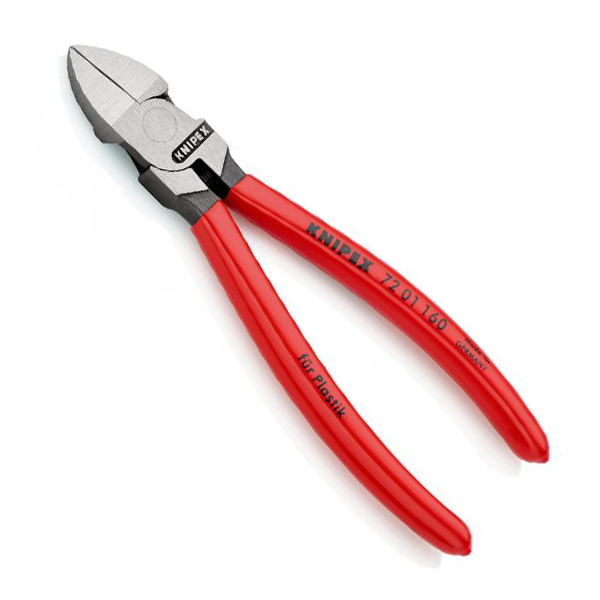 Pince coupante de côté spéciale plastique Knipex - Longueur 160 mm - Poignées gainées
