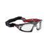 Lunettes de sécurité RUSH+ incolores traitement Platinum tresse intégrées Rouge Noir