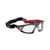 Lunettes de sécurité RUSH+ incolores traitement Platinum tresse intégrées Rouge Noir