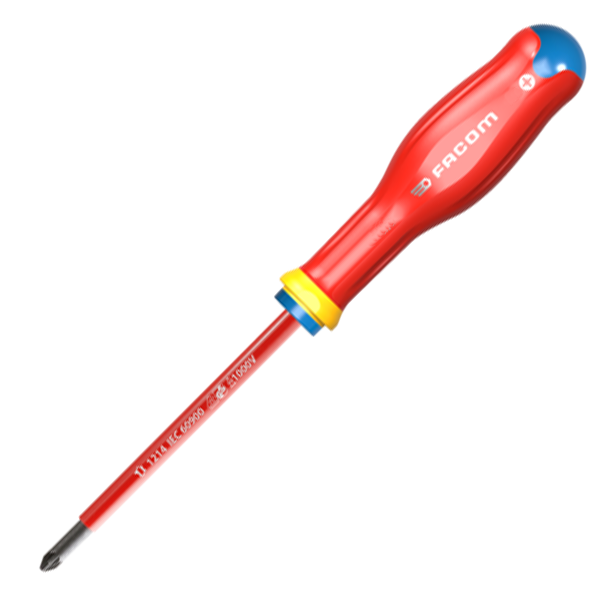 Tournevis Protwist ATD0X75VE Facom - Vis cruciforme Pozidriv PZ0 x 75 mm - Isolé 1000V