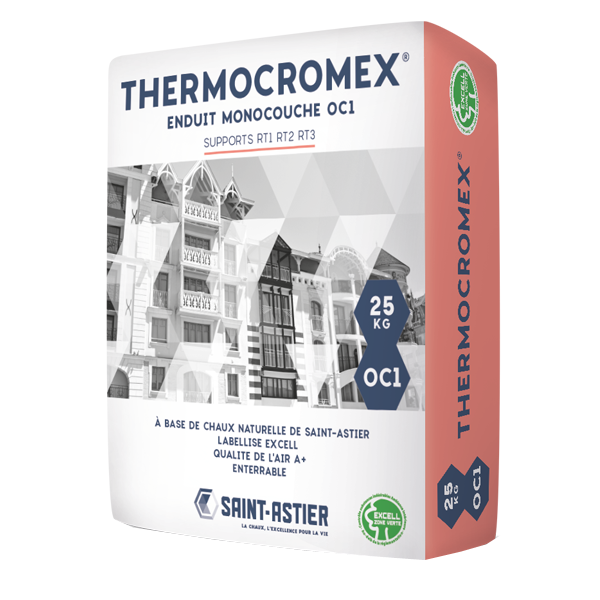 Enduit monocouche OC1 THERMOCROMEX® chaux - Teinte 20 - Sac de 25 KG