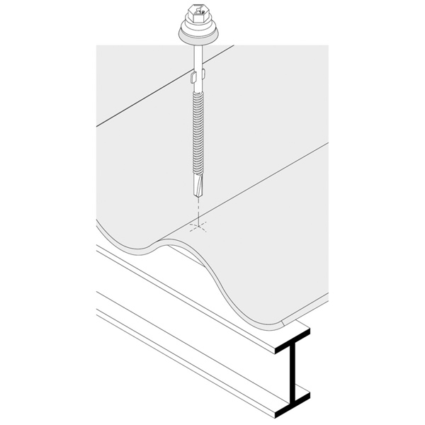 Vis autoperceuse pour plaque GO 177x51 fibres-ciment sur charpente métallique - Monozac TH12 - 6,3 MM x 110,0 MM - Boîte de 25