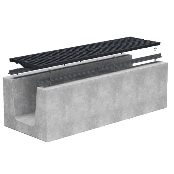 Longeron fonte pour grille de caniveau C250 et D400 - 748 x 55 mm