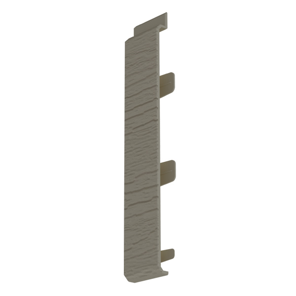 Jonction ISO-J en PVC pour lame de bardage Isocel Veiné Bois - Taupe